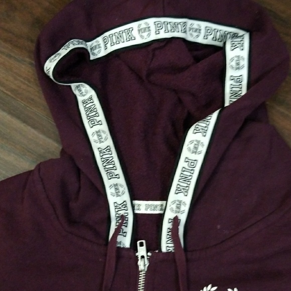 Victoria Secret Pink zip up hoodie sweatshirt Sml - Picture 2 of 7